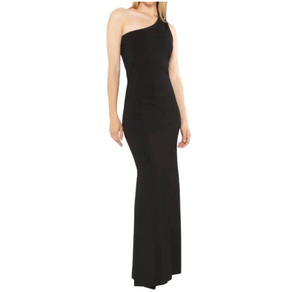 NWT RIPLEY RADER One Shoulder Maxi Dress In Black Size 3